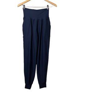 OLD NAVY ACTIVE Powersoft High Rise Joggers Leggings Go Dry Sz small tall navy